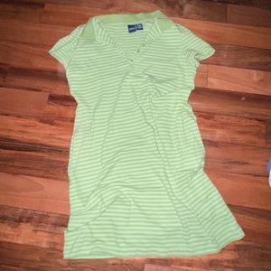 Striped green dress with pockets